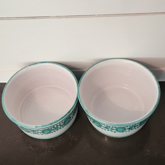 Vintage Modra Slov Keramika Hand-Painted Ceramic Bowls #858 – Folk Art Pottery - Picture 2 of 7